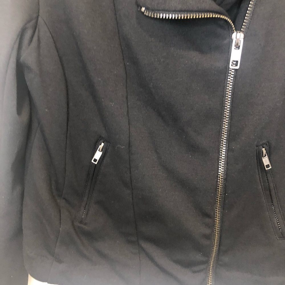 Catherine Malandrino Runway Style black zip front long sleeve jacket size medium - Picture 3 of 8